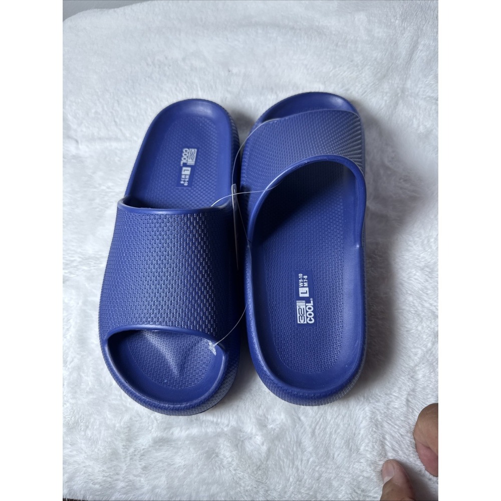 32 Degrees Cool Cushion Navy Slide Sandals Size Large W9-10 / M7-8 - Picture 5 of 11